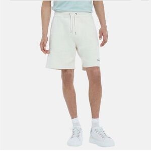 The Kooples Men’s Ecru Fleece Shorts With Small Logo